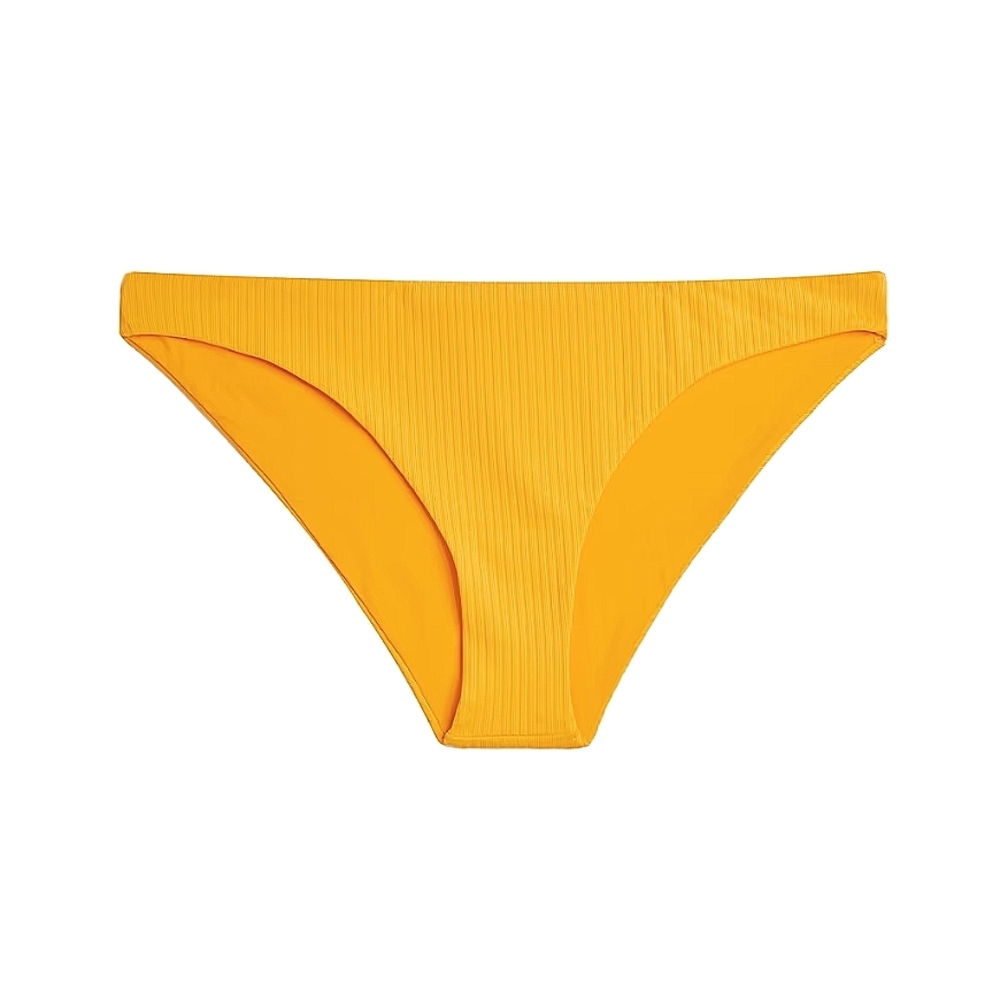 EBERJEY Annia ribbed low-rise bikini bottom Yellow Gold XS